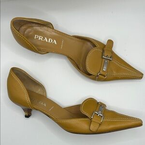 Prada Women's Light Brown D'Orsay Heels size 6.5